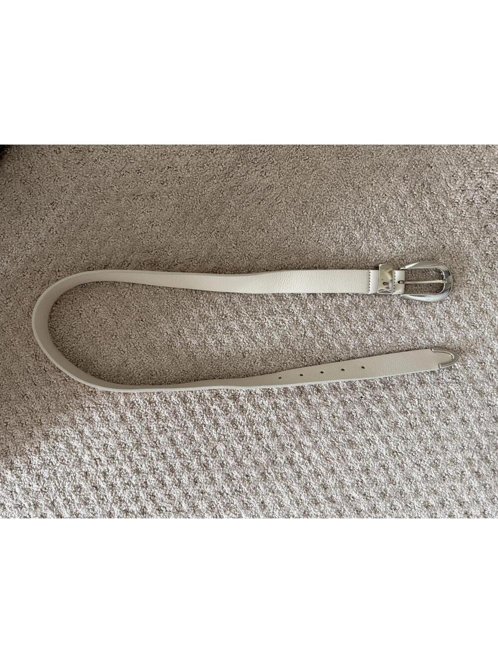 B-Low the Belt Cream/Silver Leather Belt